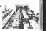 Demolition lumber transformed into dinner tables