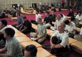 Dharma lecture at retreat